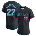 Miami Marlins #22 Sandy Alcantara Player Black BFRAILEY City Connect Home Limited Elite Stitched Jerseys