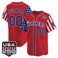 Custom Seattle Mariners America 250 Edition Vapor Premier Limited Red BFRAILEY Stitched Jerseys
