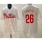 Philadelphia Phillies #26 Miles Sanders White BFRAILEY Cool Base Jersey