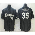 Chicago White Sox #35 Frank Thomas Black BFRAILEY With Small Number 2021 City Connect Stitched Cool Base Jersey