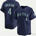 Seattle Mariners #4 Colt Emerson Navy BFRAILEY Cool Base Stitched Jersey