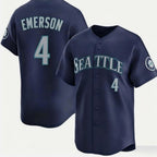 Seattle Mariners #4 Colt Emerson Navy BFRAILEY Cool Base Stitched Jersey