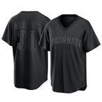 Cincinnati Reds #30 Ken Griffey Player Black BFRAILEY T-shirt Game Home Stitched Jerseys