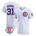 Chicago Cubs #31 Greg Maddux Player White BFRAILEY 150th Anniversary Limited Elite Home Game Stitched Jerseys