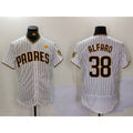 San Diego Padres #38 Jorge Alfaro White BFRAILEY With PS Patch Stitched Flex Base Jersey 2