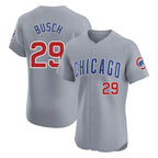 Chicago Cubs #29 Michael Busch Player Gray BFRAILEY Road Limited Elite Home Stitched Jerseys