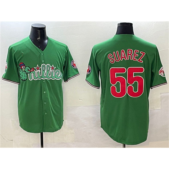 Philadelphia Phillies #55 Ranger Su¨¢rez Green BFRAILEY Phanatic Limited Stitched Jersey
