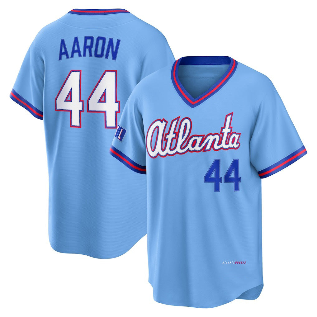 Atlanta Braves #44 Hank Aaron Powder Blue BFRAILEY 2026 City Connect Stadium Jersey