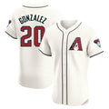Arizona Diamondbacks #20 Luis Gonzalez Player Cream BFRAILEY Limited Elite Home Game Stitched Jerseys