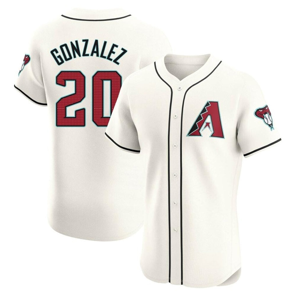 Arizona Diamondbacks #20 Luis Gonzalez Player Cream BFRAILEY Limited Elite Home Game Stitched Jerseys