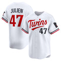 Minnesota Twins #47 Edouard Julien White BFRAILEY Home Limited Player Jersey