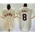 San Francisco Giants #8 Hunter Pence Cream BFRAILEY Limited Stitched Jersey