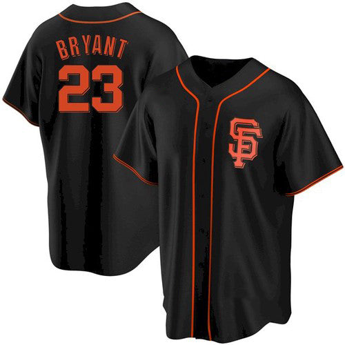 San Francisco Giants #23 Kris Bryant Black BFRAILEY Cool Base Jersey