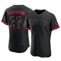 Cincinnati Reds #37 Tyler Stephenson Player Black BFRAILEY City Connect Limited Elite Home Stitched Jerseys