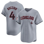 Cleveland Guardians #4 Brayan Rocchio Player Gray BFRAILEY Road Limited Home Stitched Jerseys