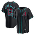 Arizona Diamondbacks #12 Lourdes Gurriel Jr Player Black BFRAILEY Fashion Out Home Game Stitched Jerseys