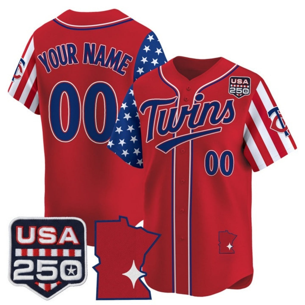 Custom Minnesota Twins America 250 Edition Vapor Premier Limited Red BFRAILEY Stitched Jerseys