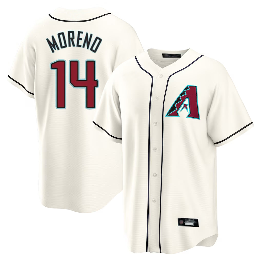 Arizona Diamondbacks #14 Gabriel Moreno Player Cream BFRAILEY Home Game Stitched Jerseys