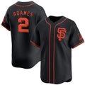 San Francisco Giants #2 Willy Adames Black BFRAILEY 2024 Black Alternate Limited Stitched Jersey
