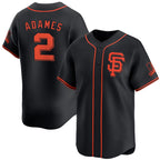San Francisco Giants #2 Willy Adames Black BFRAILEY 2024 Black Alternate Limited Stitched Jersey