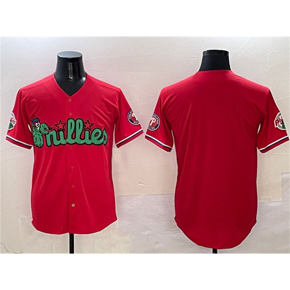 Philadelphia Phillies Blank Red BFRAILEY Phanatic Limited Stitched Jersey