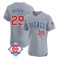 Chicago Cubs #29 Michael Busch Player Gray BFRAILEY Road 150th Anniversary Limited Elite Home Stitched Jerseys