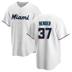 Miami Marlins #37 Anthony Bender Player White BFRAILEY Home Game Stitched Jerseys