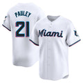 Miami Marlins #21 Graham Pauley Player White BFRAILEY Home Limited Stitched Jerseys