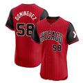 Chicago White Sox #58 Seranthony Dominguez Player Red BFRAILEY City Connect Limited Elite Home Stitched Jerseys