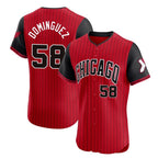 Chicago White Sox #58 Seranthony Dominguez Player Red BFRAILEY City Connect Limited Elite Home Stitched Jerseys
