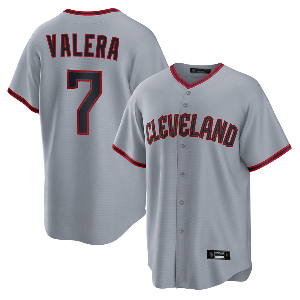 Cleveland Guardians #7 George Valera Player Gray BFRAILEY Home Game Stitched Jerseys