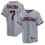 Cleveland Guardians #7 George Valera Player Gray BFRAILEY Home Game Stitched Jerseys