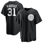 Chicago Cubs #31 Greg Maddux Player Black BFRAILEY Game Stitched Jerseys