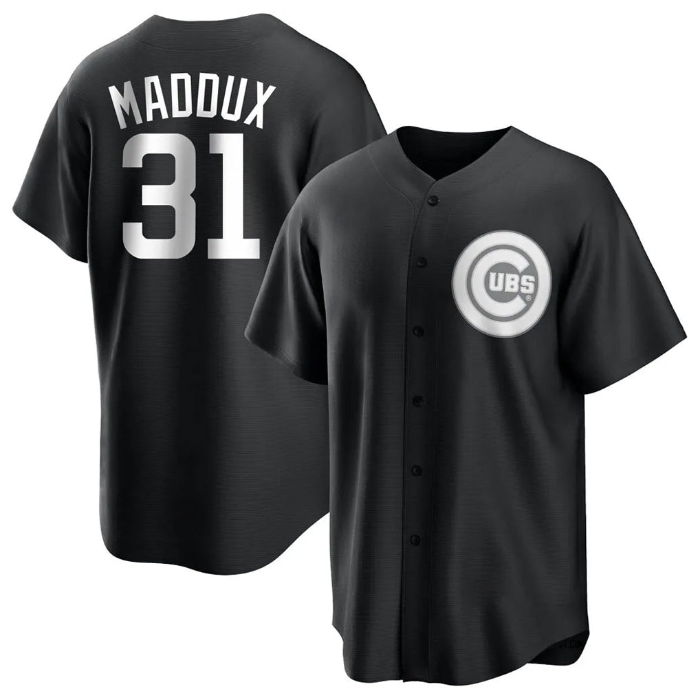 Chicago Cubs #31 Greg Maddux Player Black BFRAILEY Game Stitched Jerseys