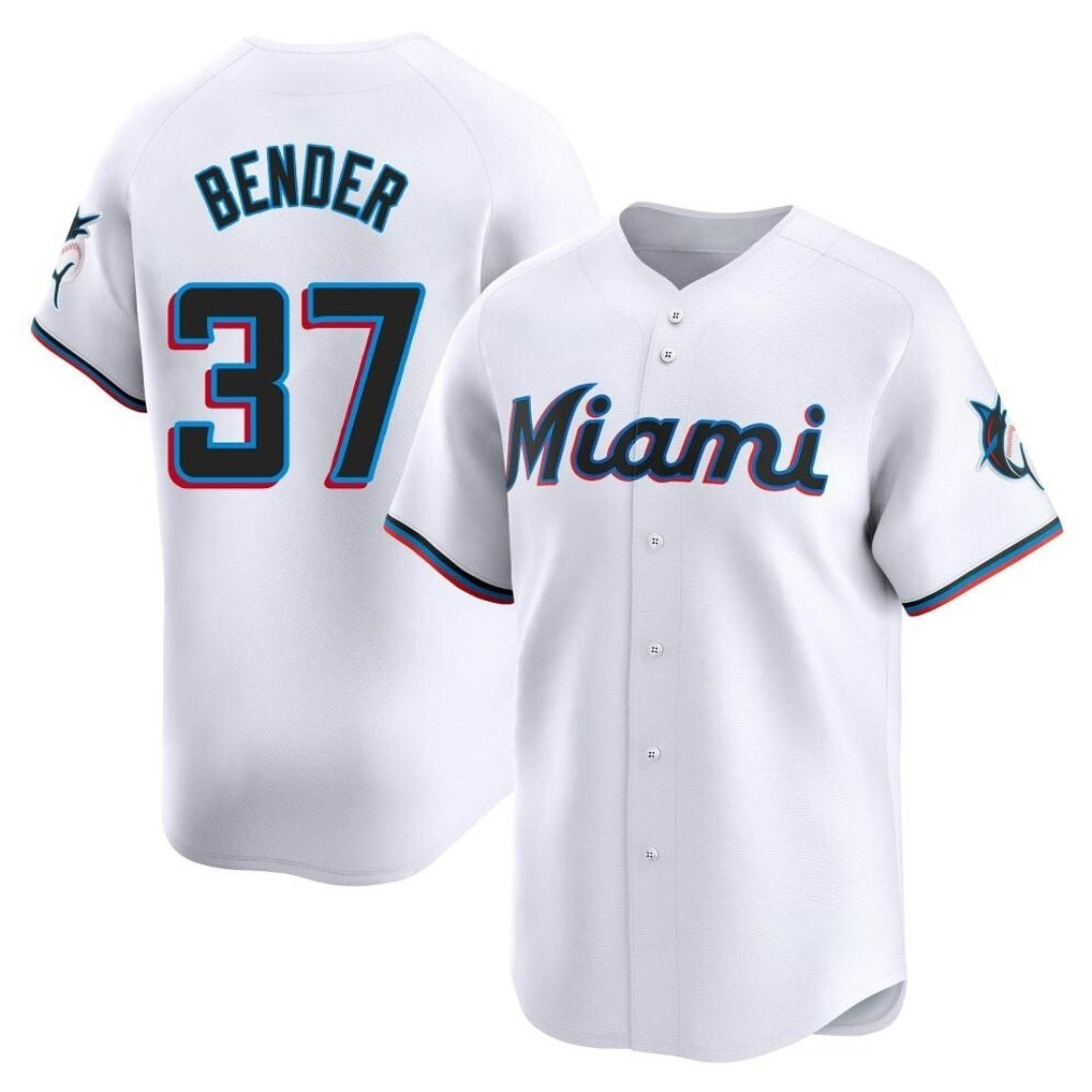 Miami Marlins #37 Anthony Bender Player White BFRAILEY Home Limited Stitched Jerseys