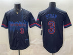 Toronto Blue Jays #3 Myles Straw Navy BFRAILEY 2024 City Connect Limited Stitched Jersey
