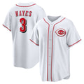 Cincinnati Reds #3 Ke'Bryan Hayes White BFRAILEY Home Replica Jersey