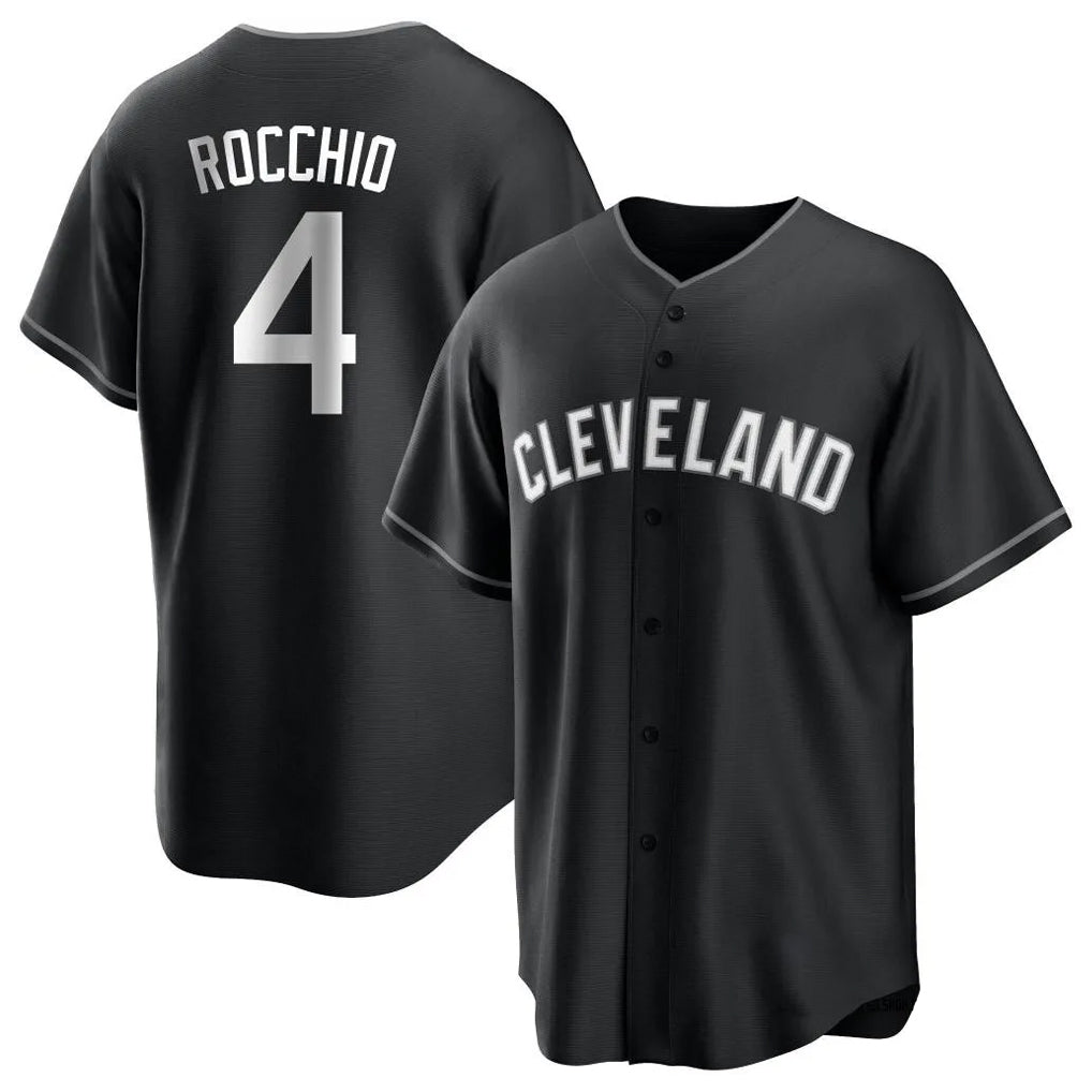 Cleveland Guardians #4 Brayan Rocchio Player Black BFRAILEY Home Game Stitched Jerseys
