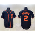 San Francisco Giants #2 Willy Adames Black BFRAILEY Cool Base Stitched Jersey