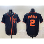 San Francisco Giants #2 Willy Adames Black BFRAILEY Cool Base Stitched Jersey