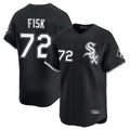 Chicago White Sox #72 Carlton Fisk Player Black BFRAILEY Limited Home Stitched Jerseys