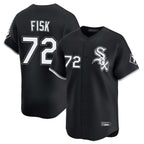 Chicago White Sox #72 Carlton Fisk Player Black BFRAILEY Limited Home Stitched Jerseys