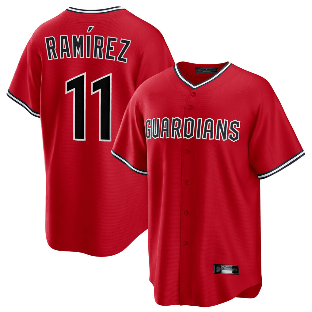 Cleveland Guardians #11 Jose Ramirez Player Red BFRAILEY Home Game Stitched Jerseys