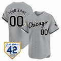 Custom Chicago White Sox 2024 Jackie Robinson Patch Vapor Premier Limited Jersey ¨C Gray BFRAILEY