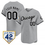 Custom Chicago White Sox 2024 Jackie Robinson Patch Vapor Premier Limited Jersey ¨C Gray BFRAILEY