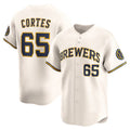 Milwaukee Brewers #65 Nestor Cortes Cream BFRAILEY Home Limited Player Jersey