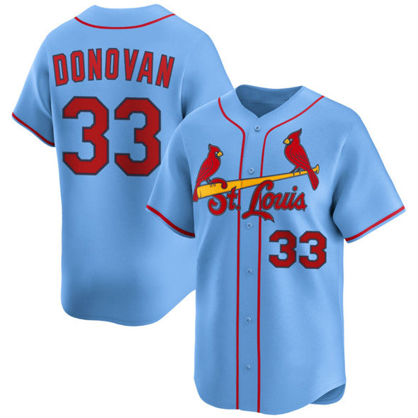 St. Louis Cardinals #33 Brendan Donovan Blue BFRAILEY Alternate Limited Stitched Jersey
