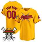 Custom Cleveland Indians x One Piece Gold BFRAILEY Vapor Premier Limited Jersey - Stitched