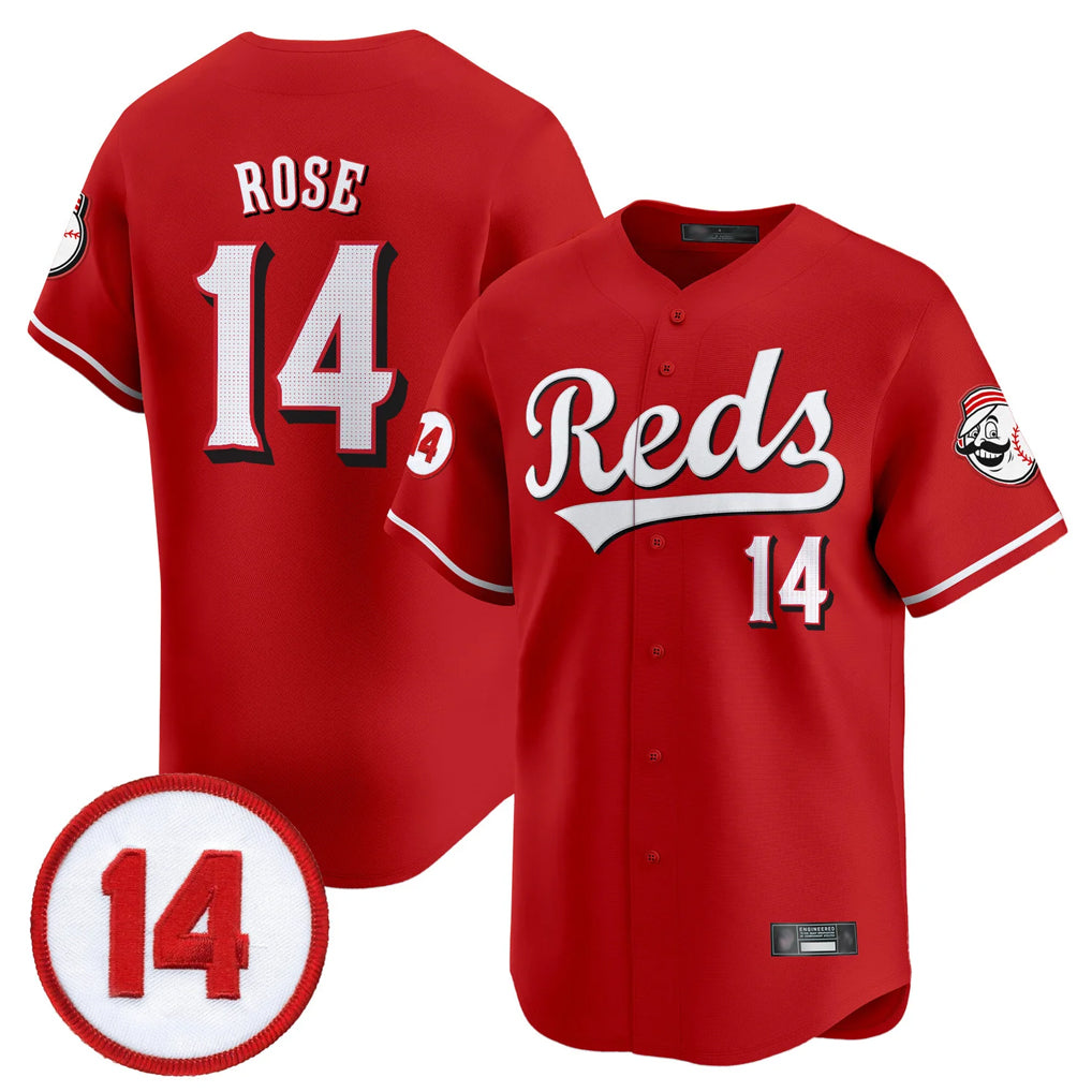 Cincinnati Reds #14 Pete Rose Player Red BFRAILEY Vapor Premier Limited Home Stitched Jerseys