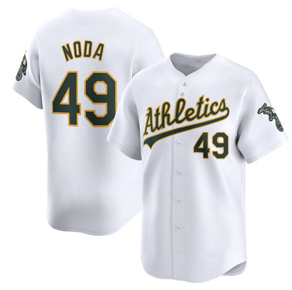 Oakland Athletics #49 Ryan Noda White BFRAILEY Home Limited Stitched Jersey